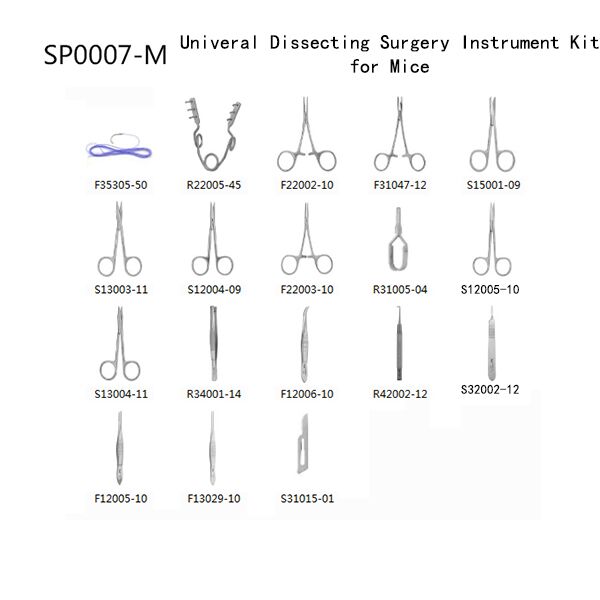 Surgery Instrument Kit for Mice, Rat, Small Animals