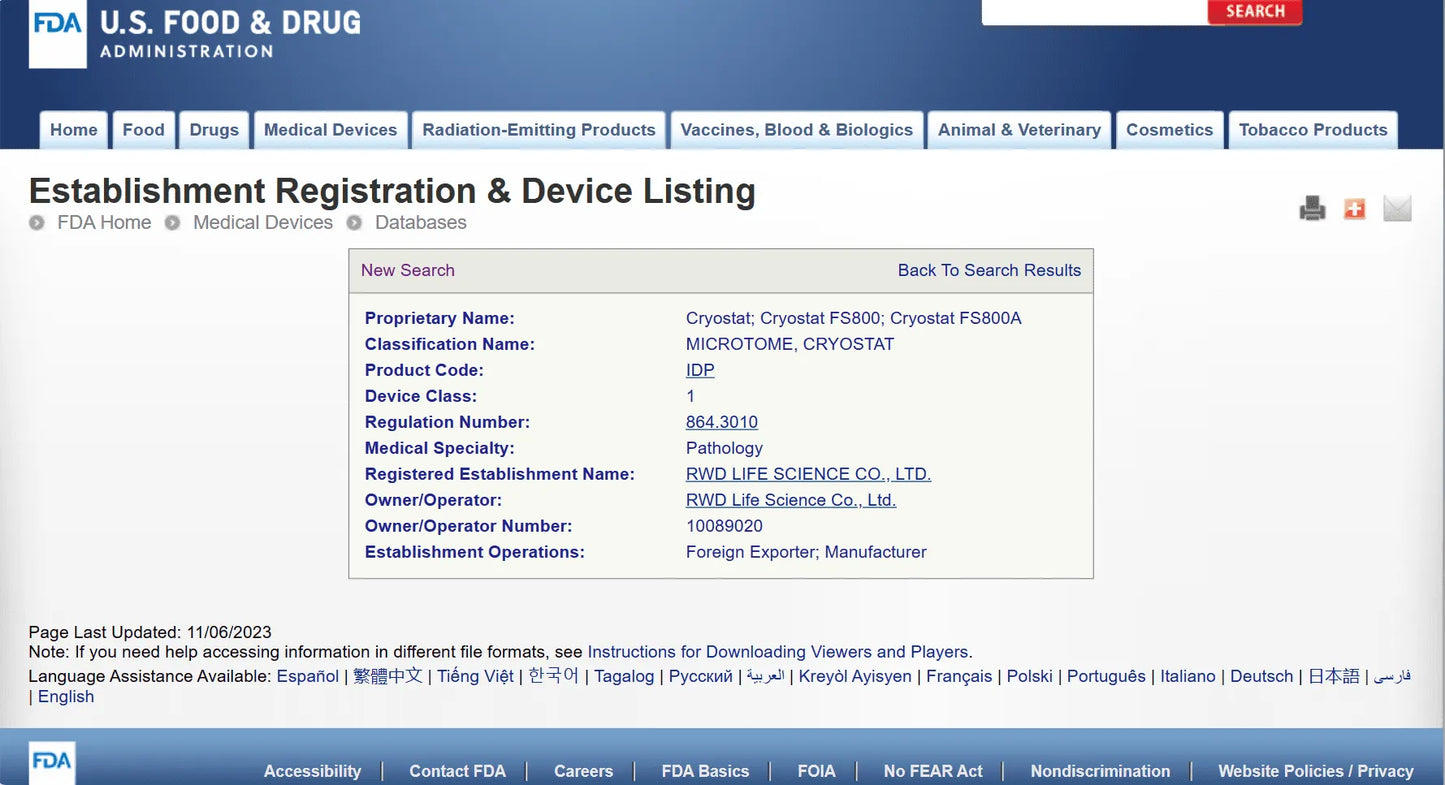 Minux® FS800 Cryostats Semi-Automatic
