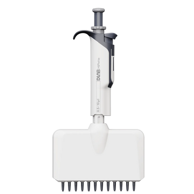 DLAB HiPette Fully Autoclavable Manual 12-Channel Adjustable Color-Coded Pipette