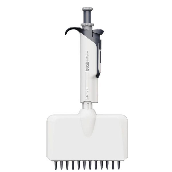 DLAB HiPette Fully Autoclavable Manual 12-Channel Adjustable Color-Coded Pipette