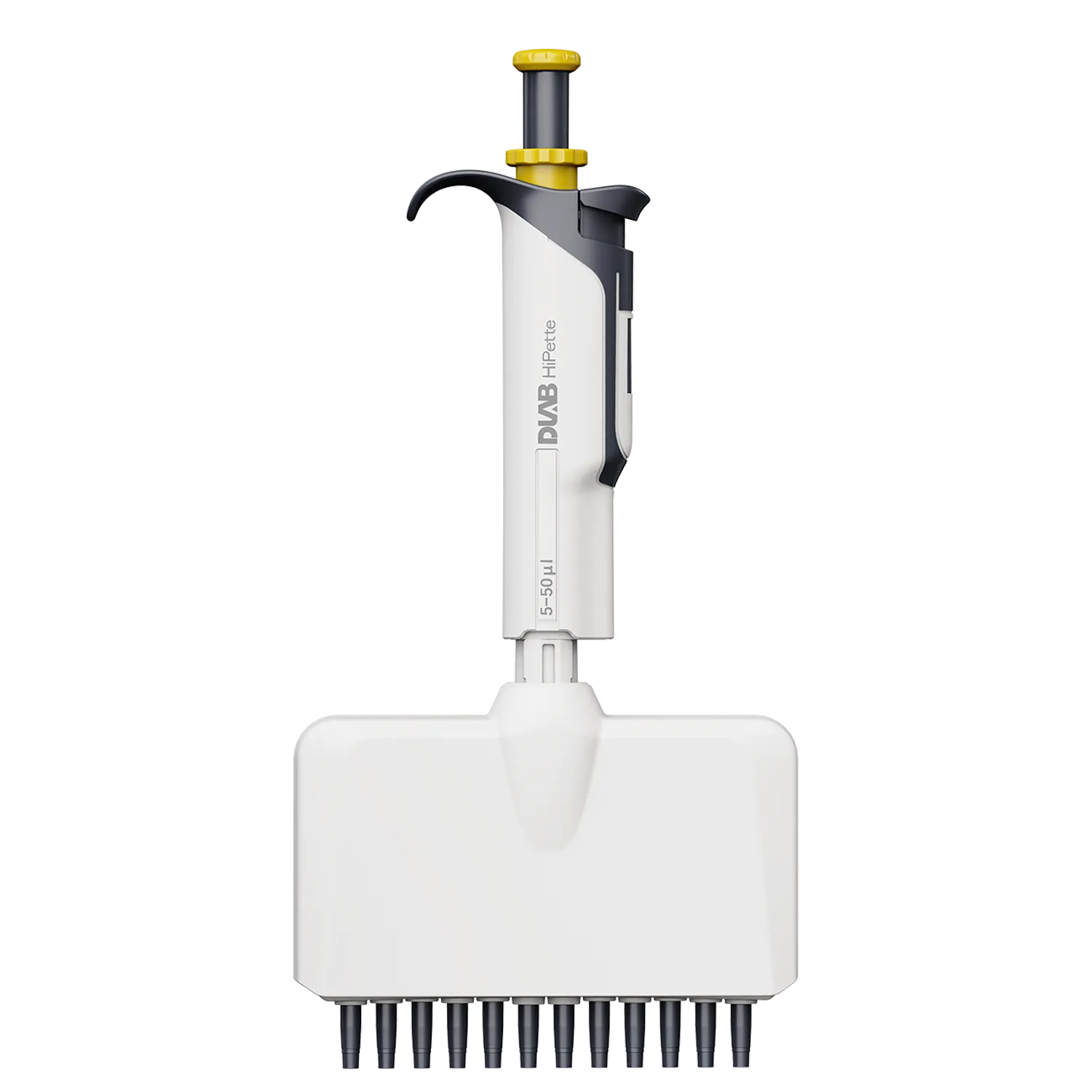 DLAB HiPette Fully Autoclavable Manual 12-Channel Adjustable Color-Coded Pipette
