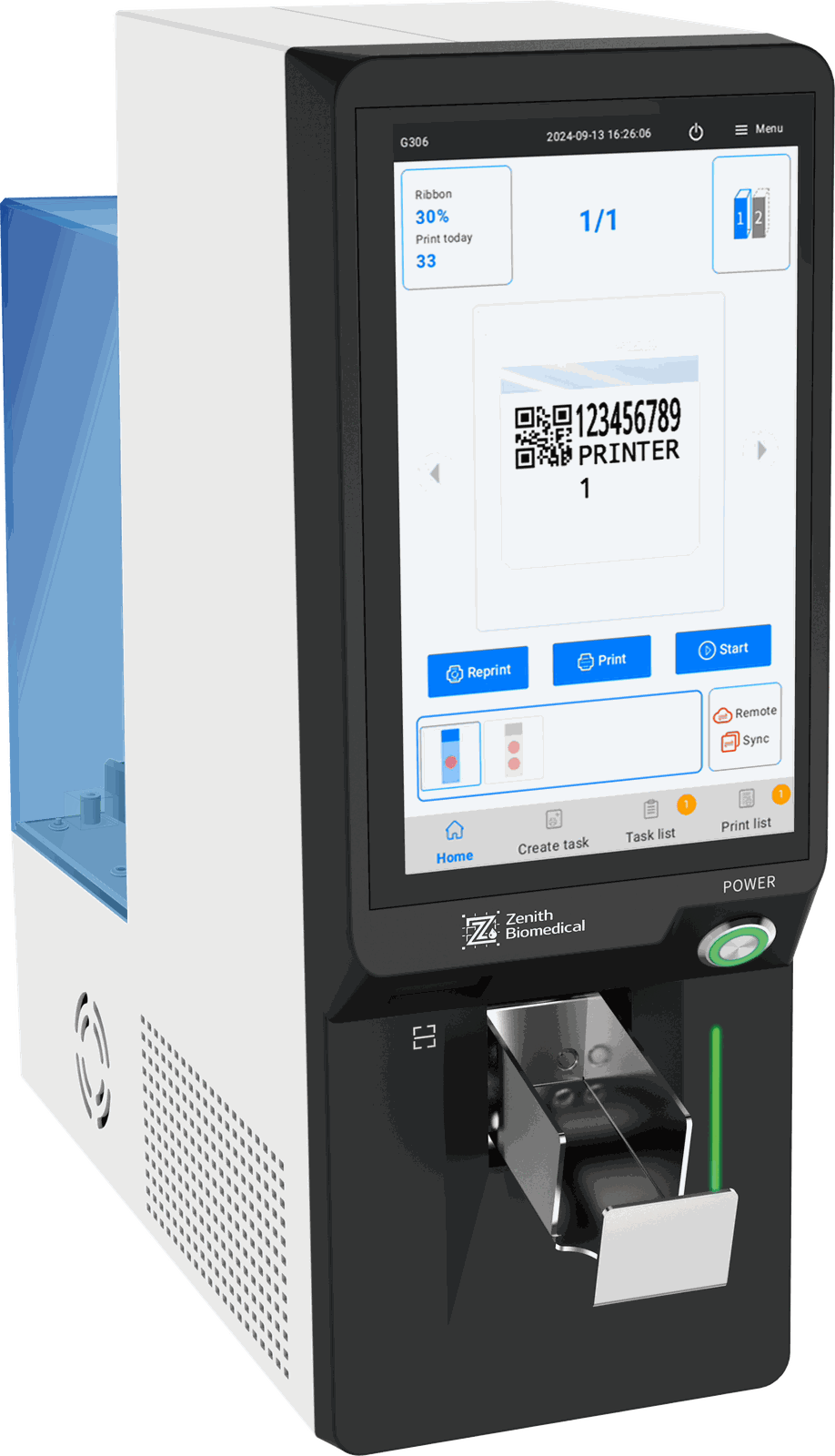 Zenith Biomedical Slide Thermal Printer G306