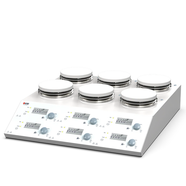 DLAB LCD 6 Channel Digital Magnetic Hotplate Stirrer MS-H280-S6
