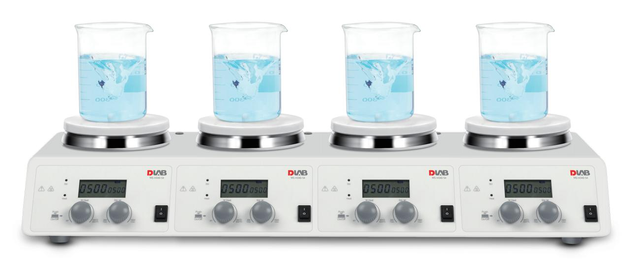 DLAB LCD 4-Channel Digital Magnetic Hotplate Stirrer MS-H340-S4