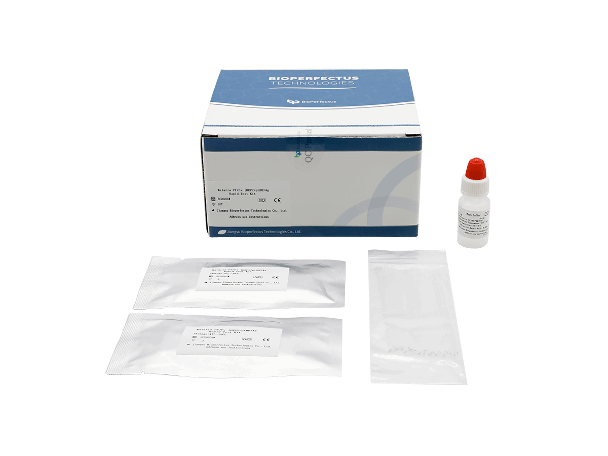BioPerfectus Malaria Pf/Pv (HRP2/pLDH) Ag Rapid Test Kit - Standard package (Cassette + Micropipette + Assay buffer)