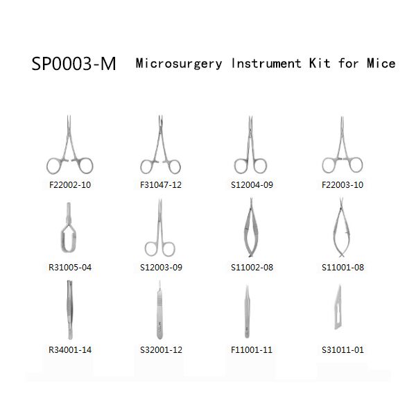 Surgery Instrument Kit for Mice, Rat, Small Animals