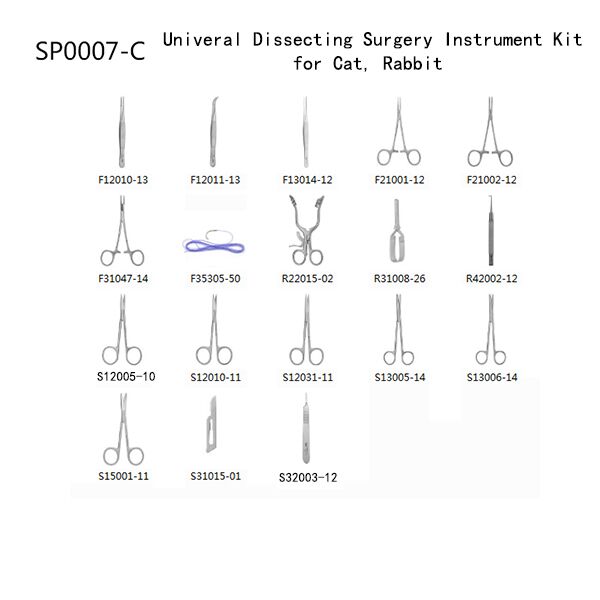 Surgery Instrument Kit for Mice, Rat, Small Animals